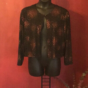 TRADITION SEQUINE SHRUG SIZE 14Tall